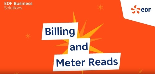 billing and meter reads text on EDF background