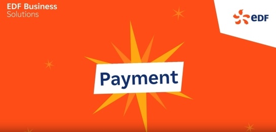 Payment text on EDF background